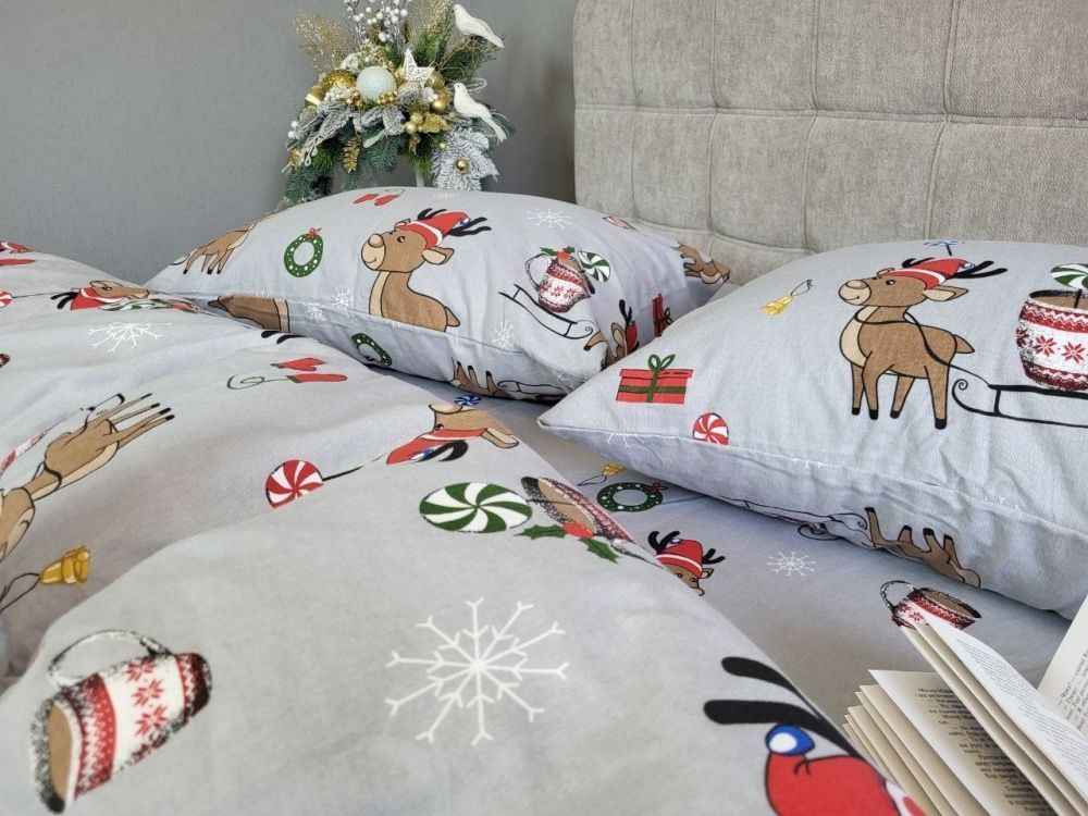 Постельное белье фланель Комфорт текстиль Помічники Санти, Turkish flannel