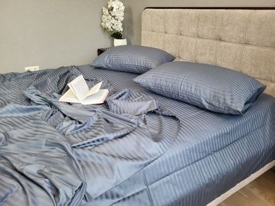 Постельное белье Комфорт Текстиль Сатин Stripe LUX SOFT JEANS 1/1см