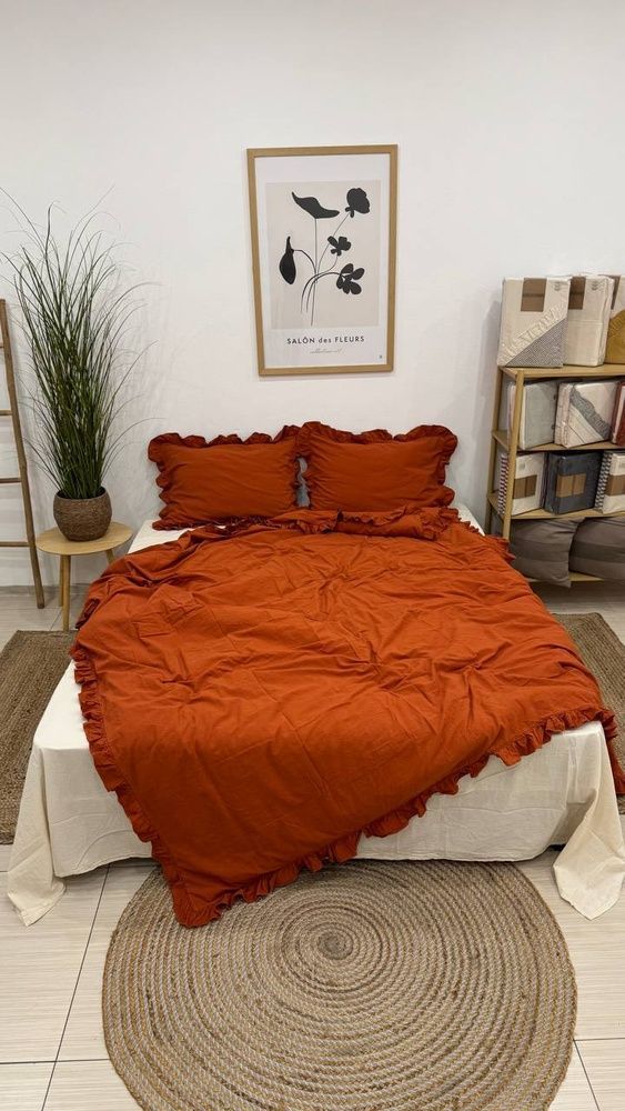 Постільна білизна варена бавовна з рюшами Macas Home Hermes