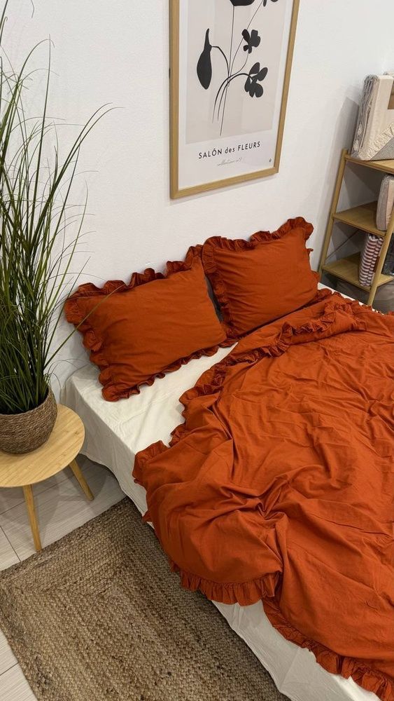 Постільна білизна варена бавовна з рюшами Macas Home Hermes