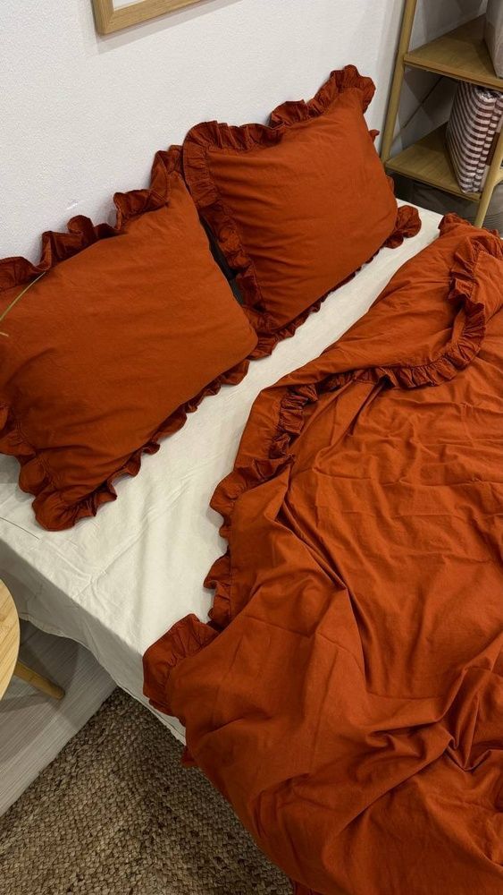 Постільна білизна варена бавовна з рюшами Macas Home Hermes