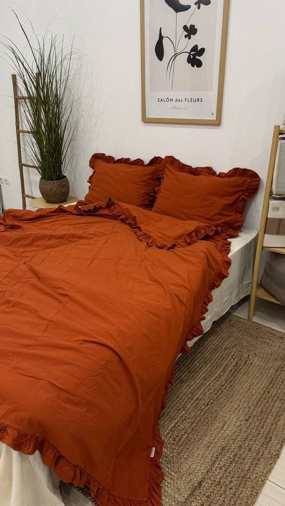 Постільна білизна варена бавовна з рюшами Macas Home Hermes