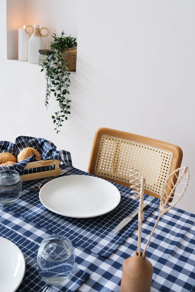 Скатертина з серветками Istanbul Piknik Set 140х180 см Happy Days Indigo
