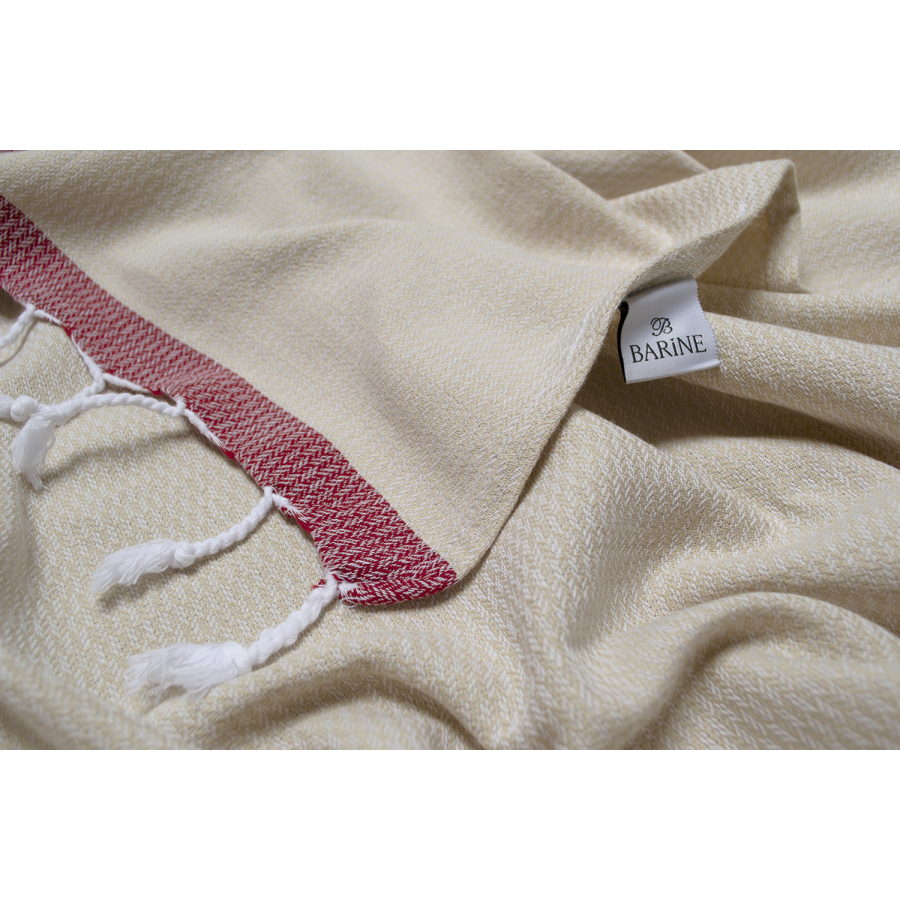 Полотенце Barine Pestemal - Basak Beige-Marsala