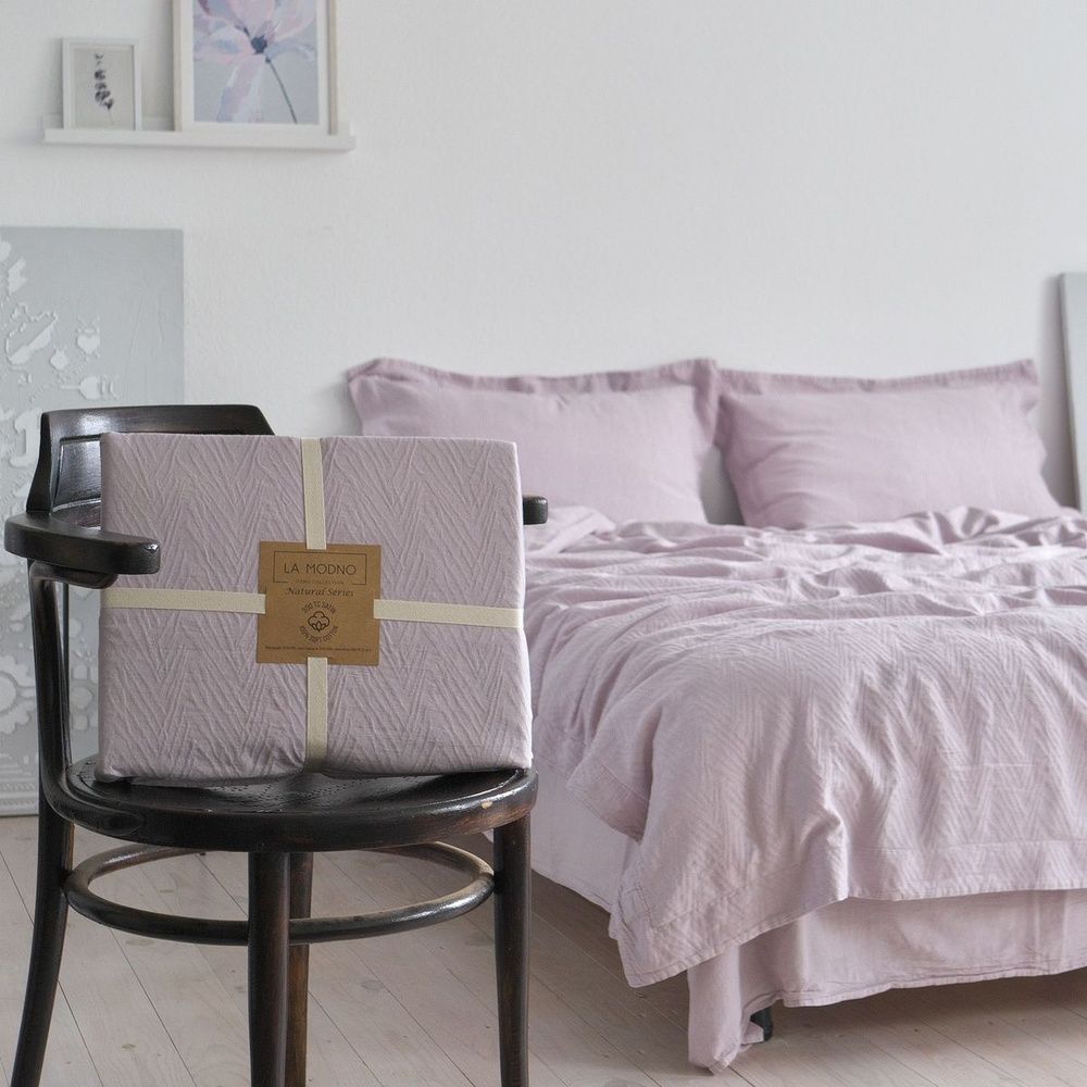 Постільна білизна варена бавовна жаккард La Modno Jacquard Lilac Marble