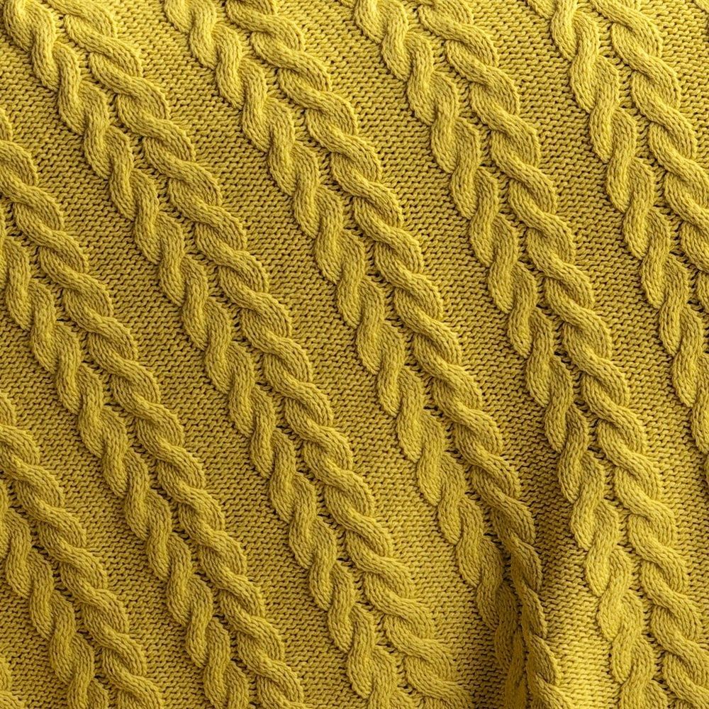 Вязаный плед Betires BREMEN MUSTARD