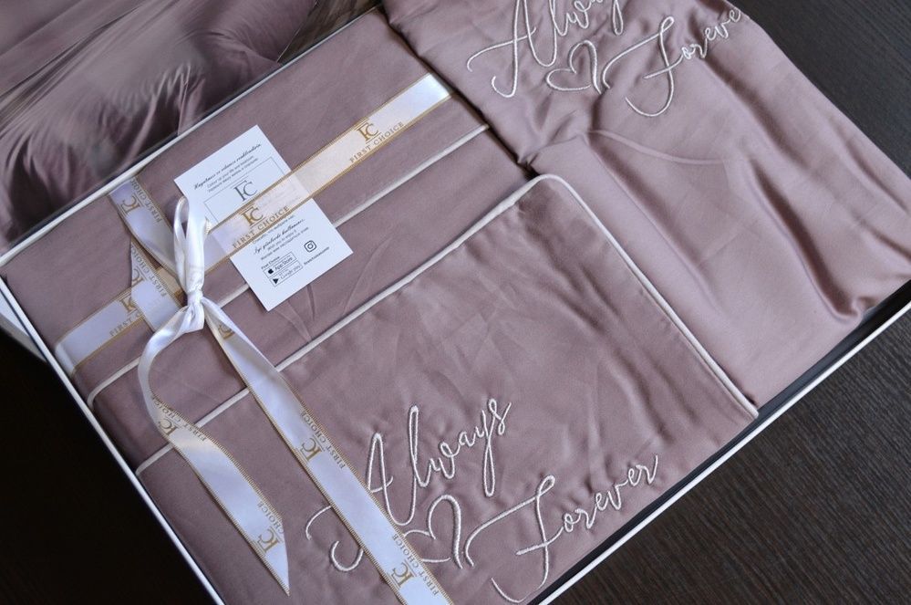 Постільна білизна сатин де люкс First Choice Timeless lilac