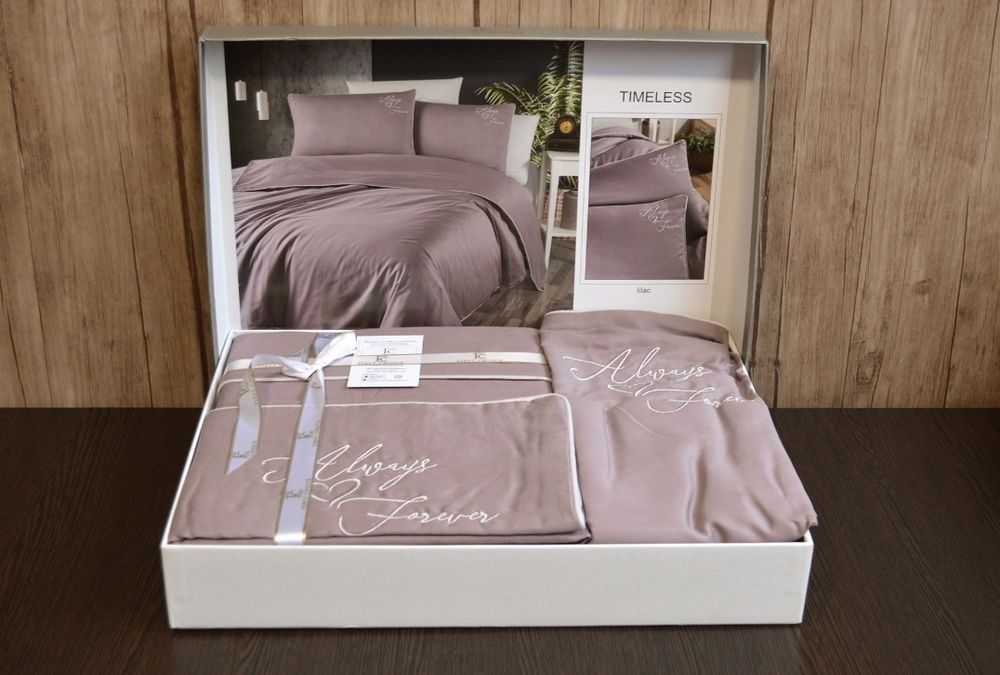 Постільна білизна сатин де люкс First Choice Timeless lilac