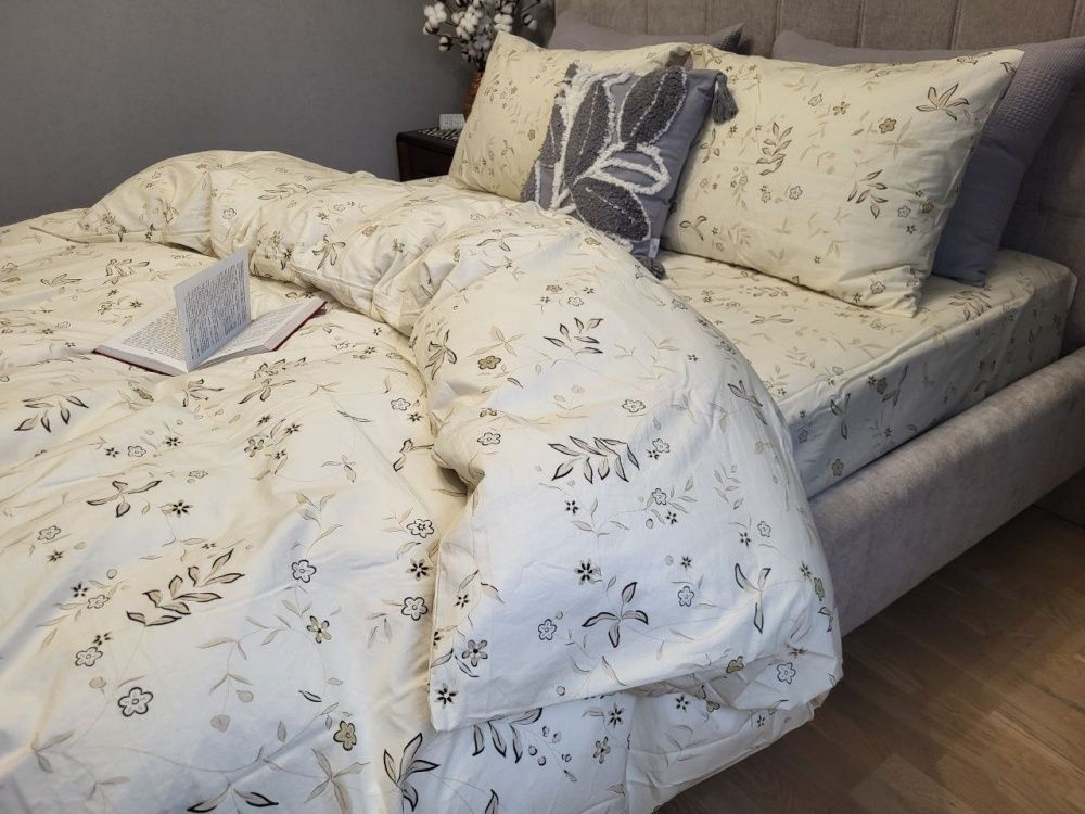 Постільна білизна варена бавовна Комфорт Текстиль Flowers, Washed Cotton