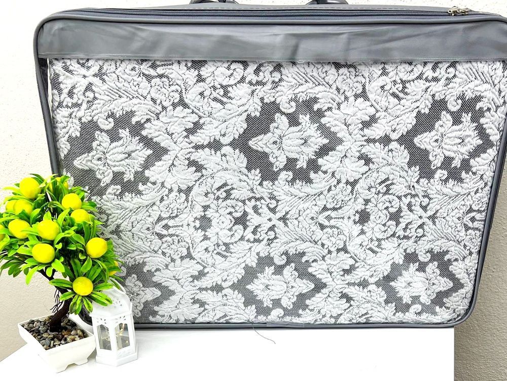 Набор чехлов для мебели жаккард Altinkoza Damask с юбкой белый