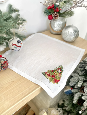 Салфетка с вышивкой XMAS DECOR