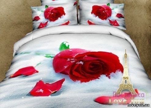 Постільна білизна Сатин 3D Love You - ВІРНІСТЬ