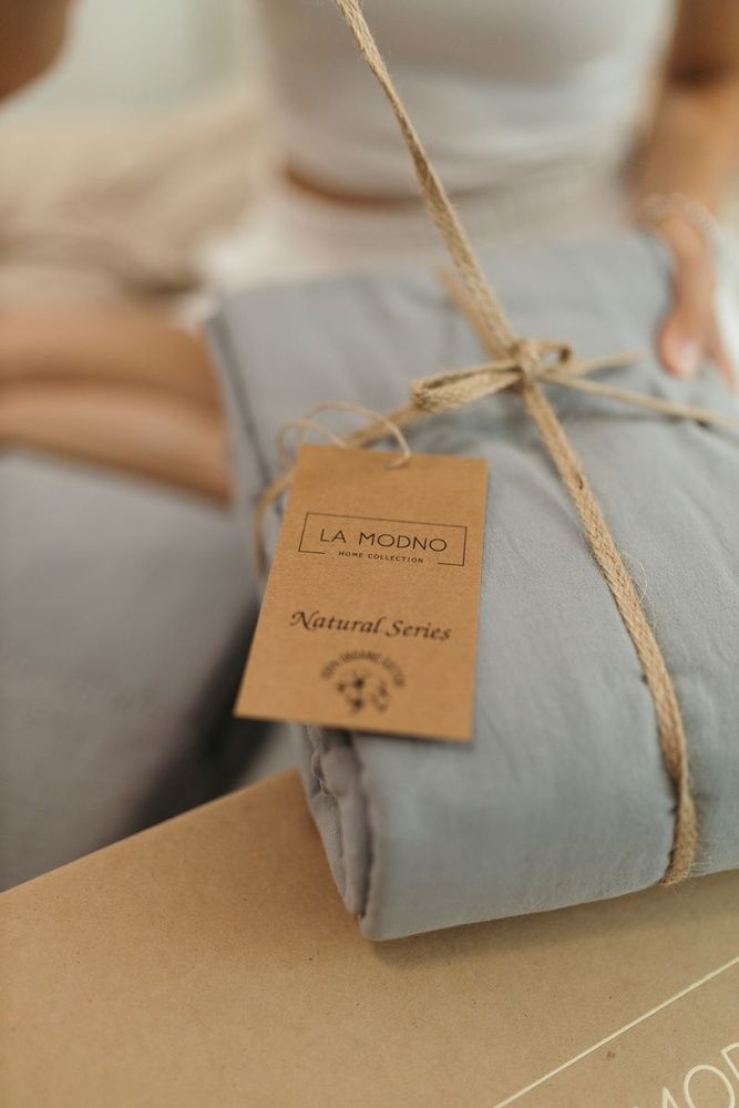Постельное белье вареный хлопок LA MODNO STONEWASHED GRAY