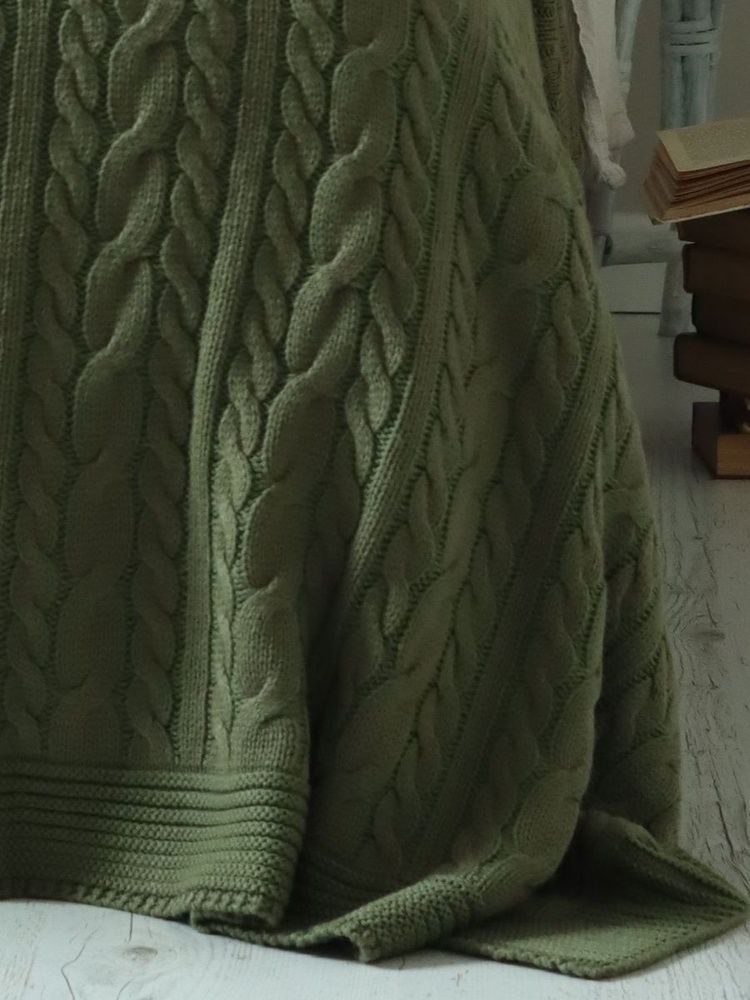 В'язаний плед-покривало LA MODNO Genova Green