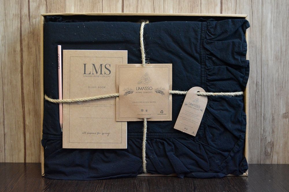 Постельное белье вареный хлопок Limasso Black EXCLUSIVE