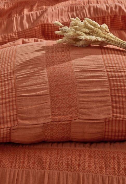 Постельное белье хлопок Saheser Salmon orange