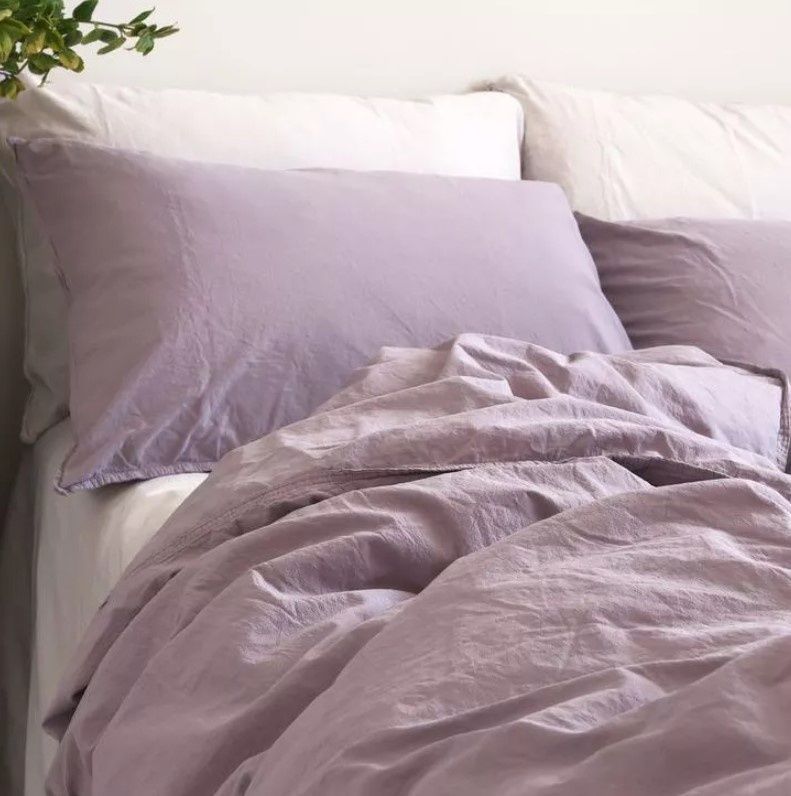 Постельное белье вареный хлопок Limasso Natural Violet Standart