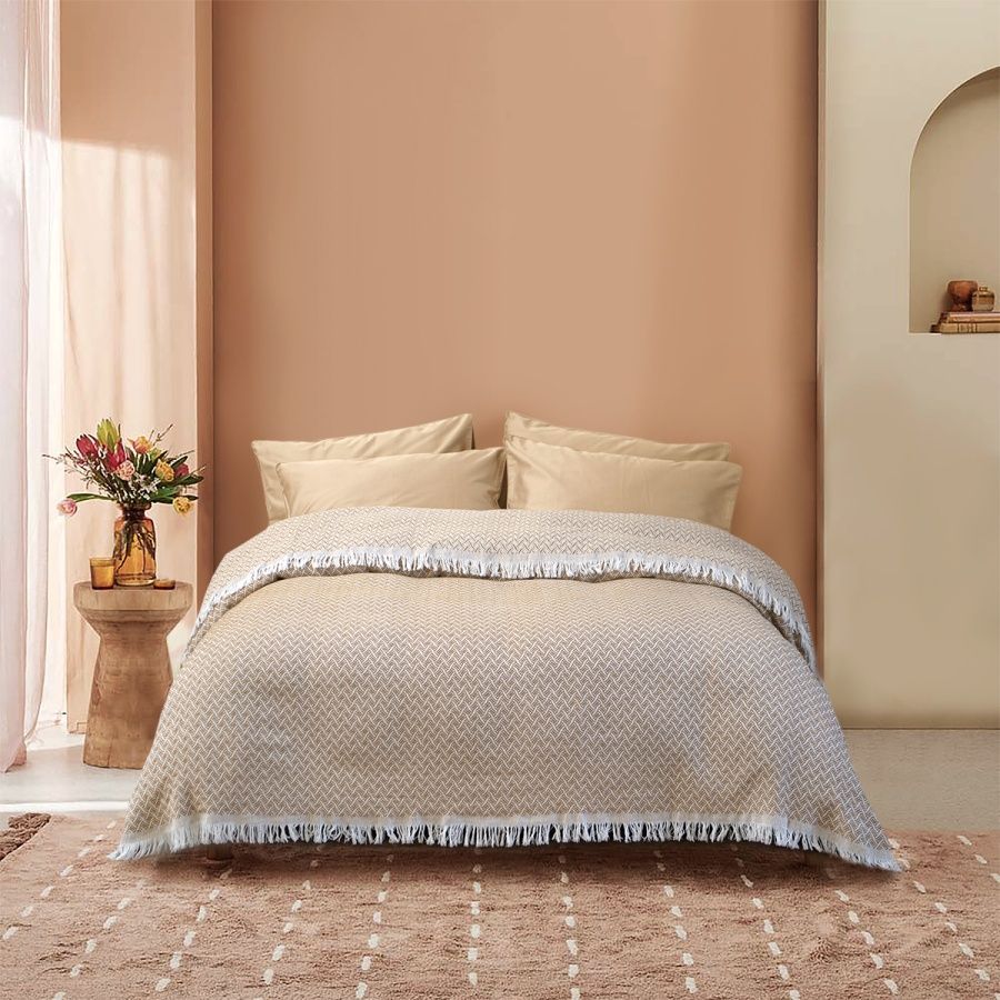 Покрывало-плед Lotus Home - Mataro горчичный