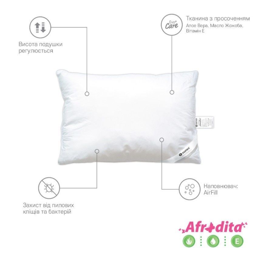 Антиаллергенна подушка Sonex Afrodita (догляд за шкірою)