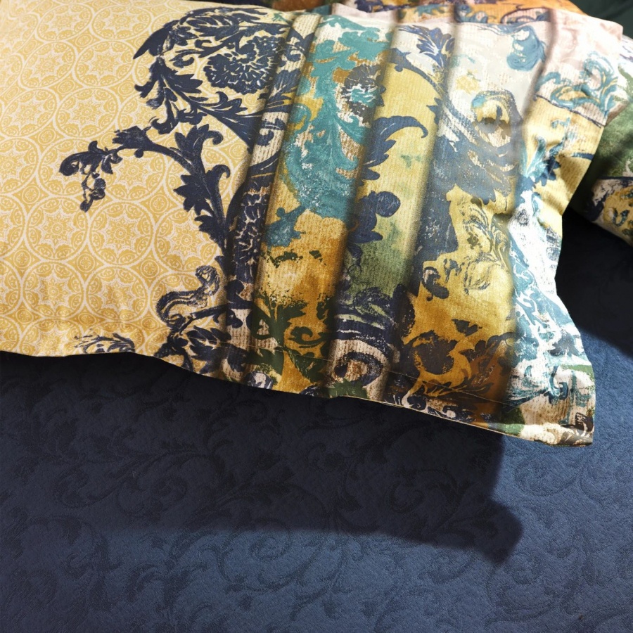 Набор постельное белье с покрывалом Karaca Home - Ornella indigo