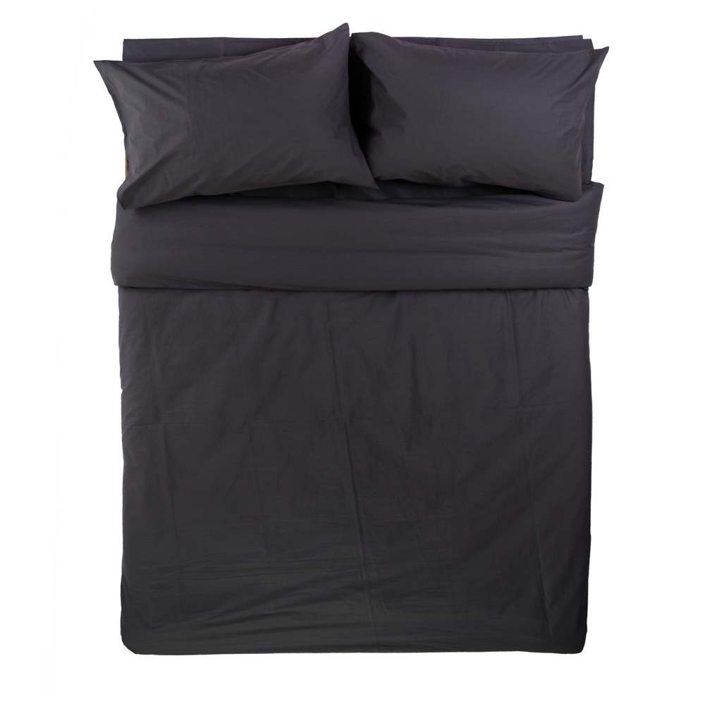 Комплект постельного белья Antoni Ранфорс Premium Бязь Графит Евро 200х220