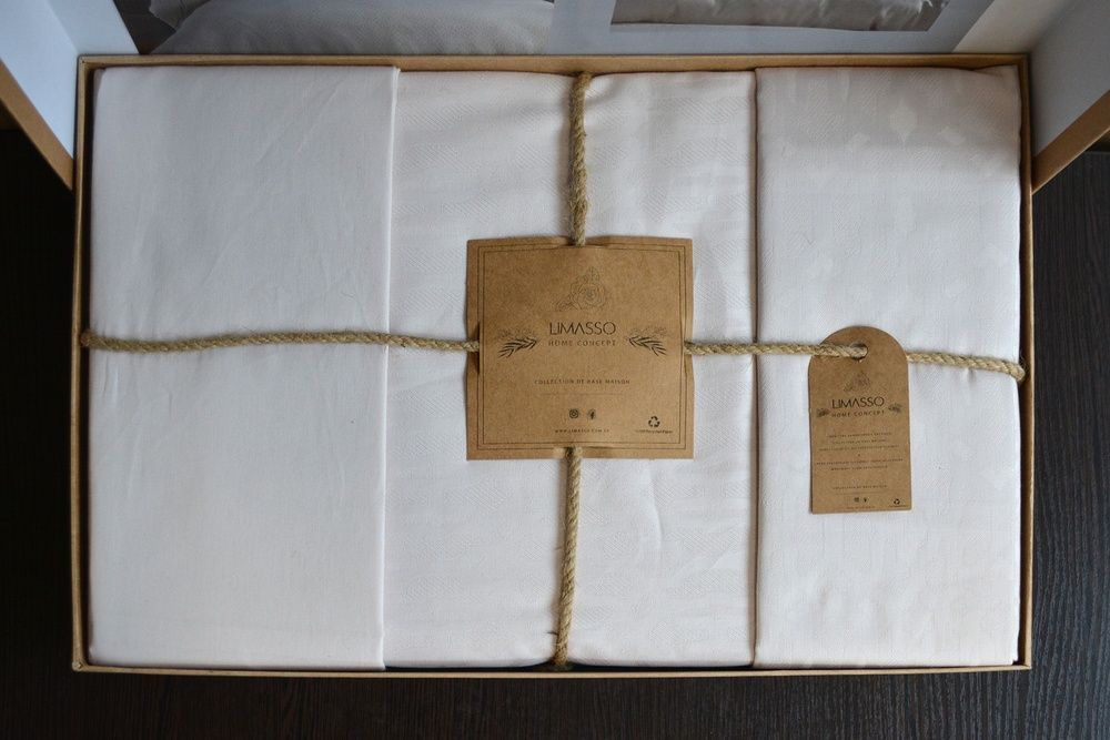 Постільна білизна Limasso Jacquard Ranforse Catena Natural Cream