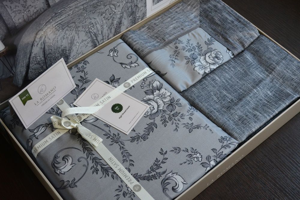 Постільна білизна сатин La Romano Premium Dema Grey