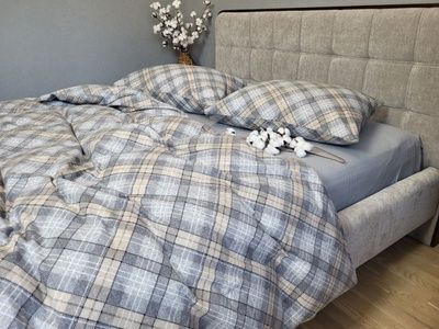 Постільна білизна фланель Комфорт текстиль Шотландія/сірий, Turkish flannel