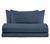 Італійська постільна білизна льон Biancoperla Niagara Blue Denim