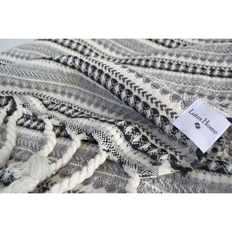 Плед бавовна Lotus Home Gosford natural grey