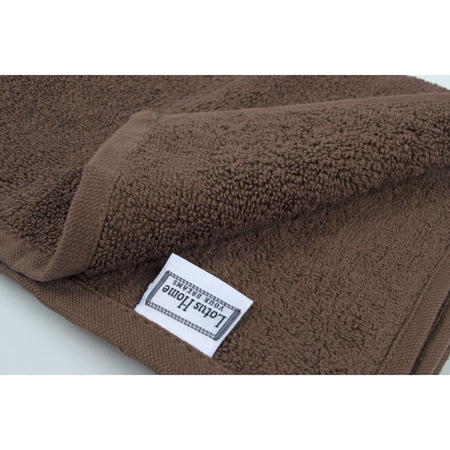 Полотенце Lotus Home Отель - Коричневый (20/2) 500 г/м&sup2;, Коричневый, 40х70 см, Для лица