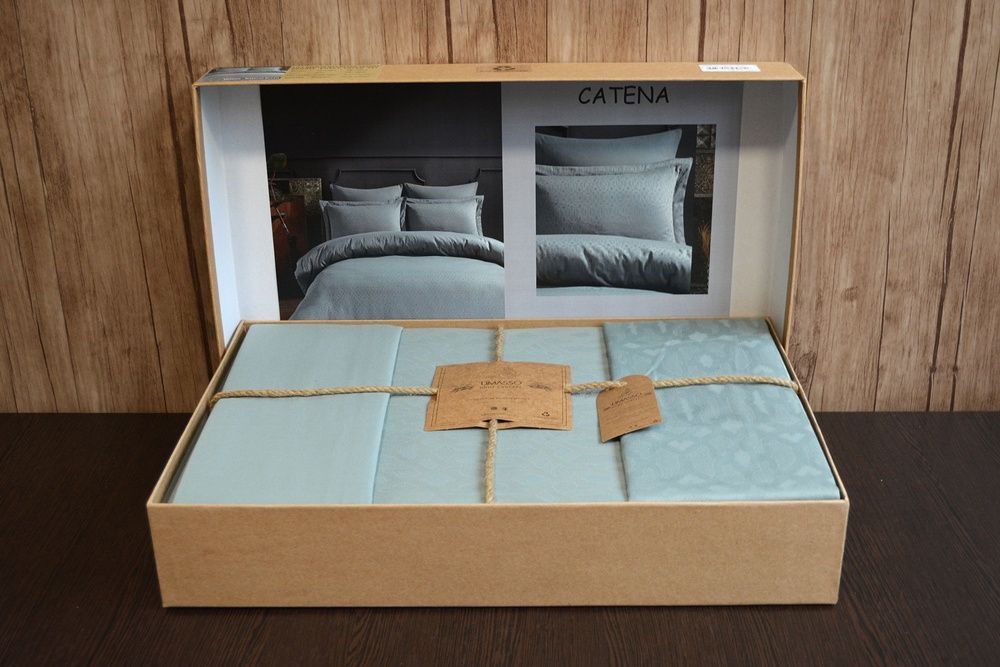 Постільна білизна Limasso Jacquard Ranforse Catena Natural Green