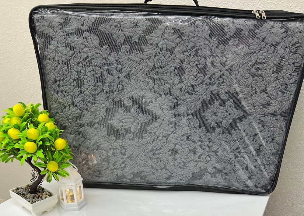 Набор чехлов для мебели жаккард Altinkoza Damask с юбкой серый