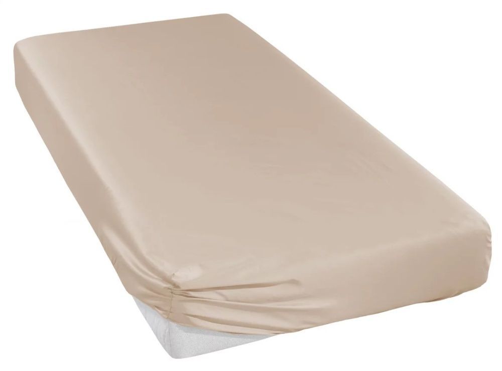 Постельное белье мако-сатин Curt Bauer Uni Mako 0000-3529 beige, Бежевый, 50х70см (2шт), Евро, 200х220 см, 270х290 см
