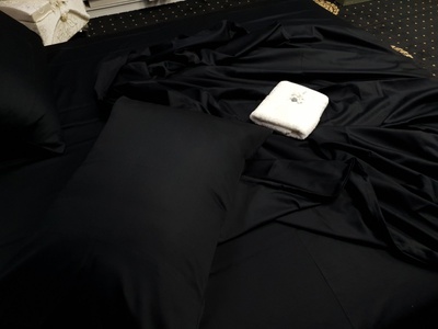 Постельное бельё Комфорт Текстиль сатин Premium BLACK, №055