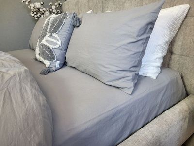 Наволочки вареный хлопок Комфорт Текстиль Gray, LUXURY (2шт)