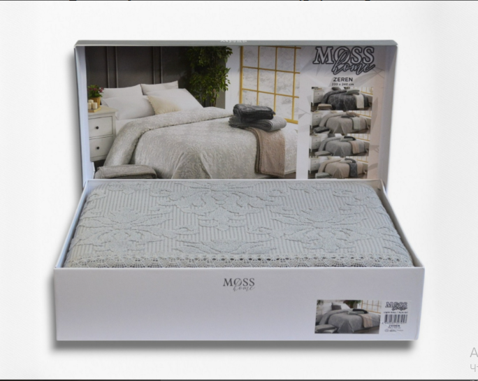 Махрове покривало Moss Zeren Light Grey