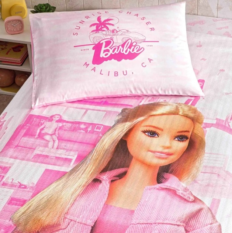 Летнее постельное бельё пике ТАС Barbie box Home