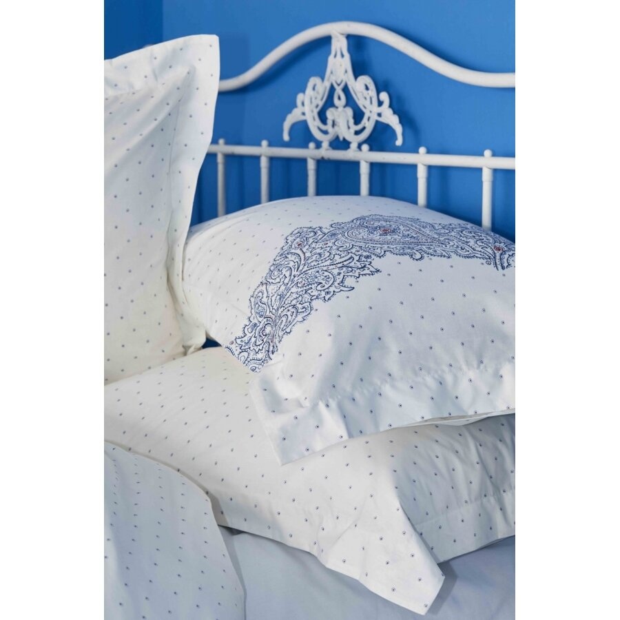 Летнее постельное белье пике Karaca Home Simi mavi
