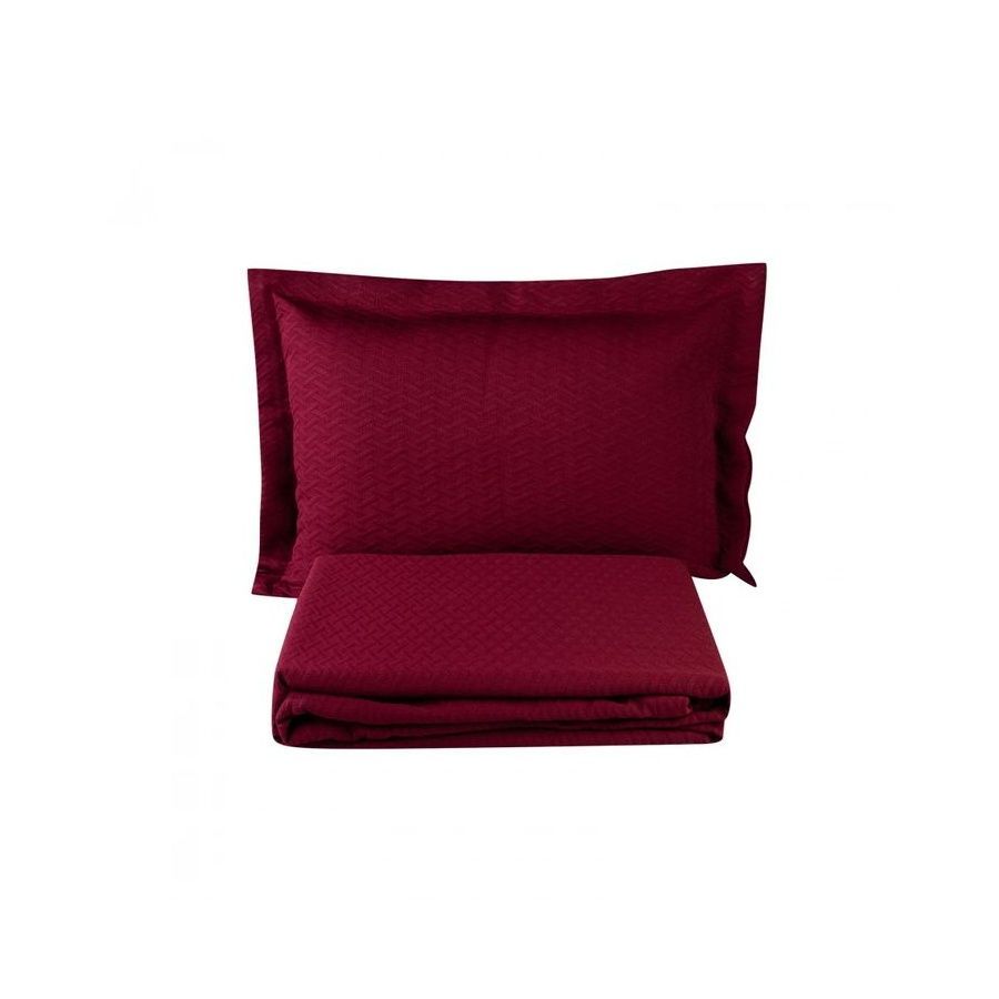 Покривало з наволочкою Karaca Home - Charm bold bordo