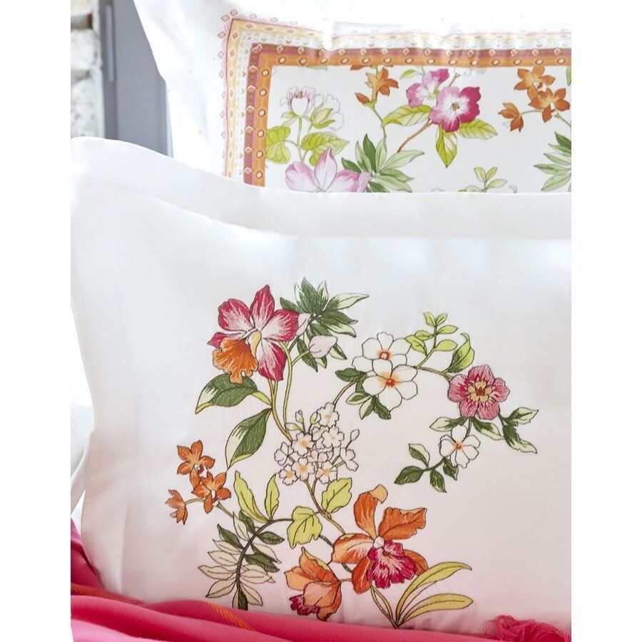 Летнее постельное белье пике jacquard Karaca Home Siena fusya