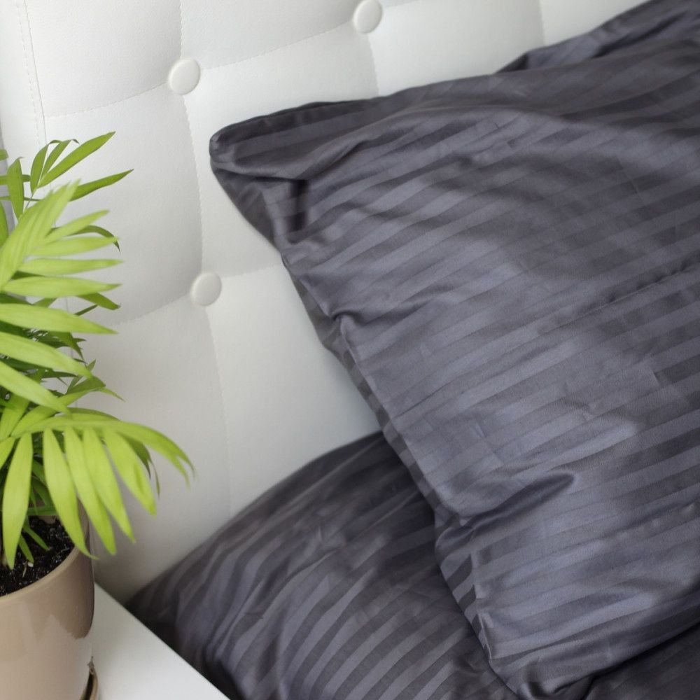 Постельное белье Sound Sleep сатин страйп Stripe Sense Graphite