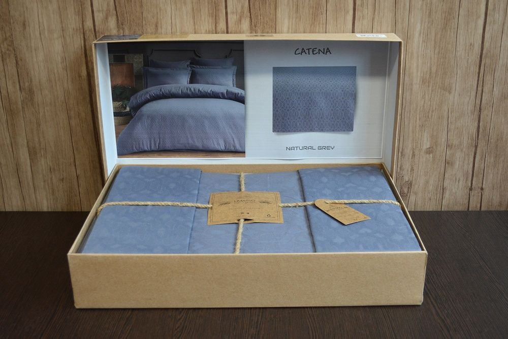 Постельное белье Limasso Jacquard Ranforse Catena Natural Grey