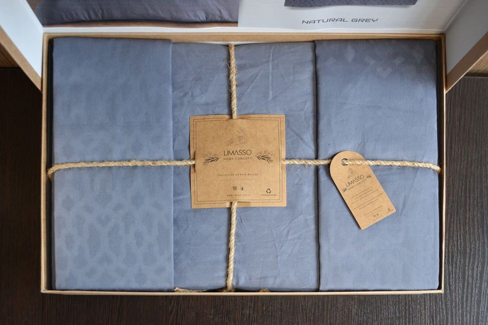 Постельное белье Limasso Jacquard Ranforse Catena Natural Grey