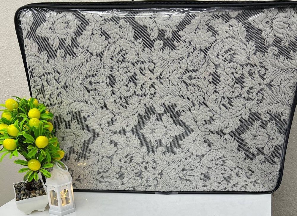 Набор чехлов для мебели жаккард Altinkoza Damask с юбкой светлый-беж