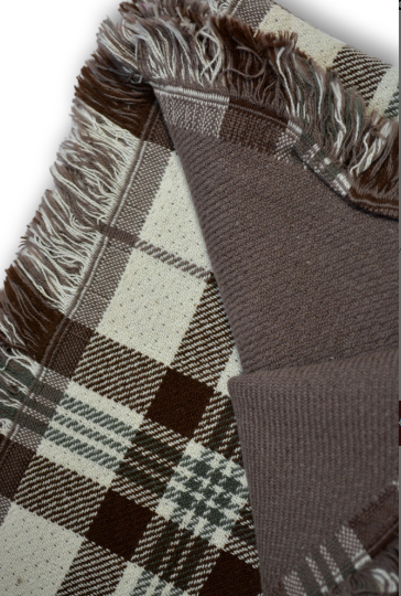 Плед новорічний бавовна First Choice Ruma Plaid Brown