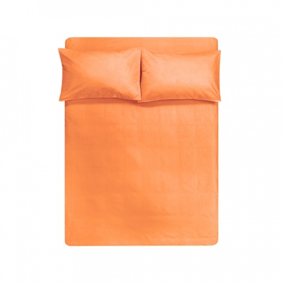 Простыня на резинке с наволочкими Iris Home premium ранфорс оранжевый
