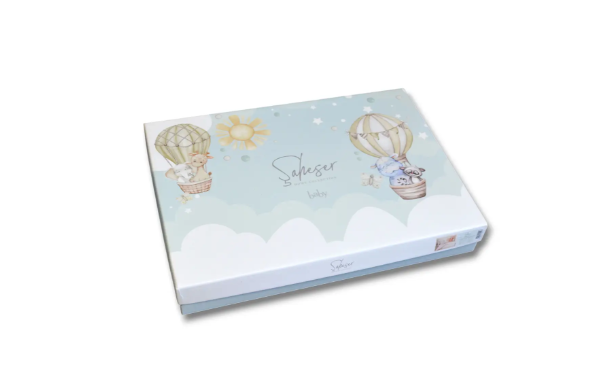 Постільна білизна з покривалом-муслін Saheser Baby Pique Set Unicorn Pudra