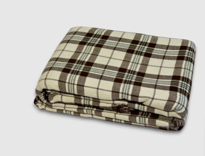 Плед новорічний бавовна First Choice Ruma Plaid Brown