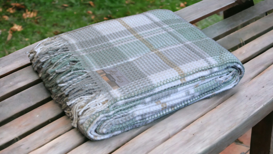 Плед вафелька Aksu Cozy Life Inka Mint